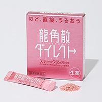 龙角散 粉末止咳化痰润喉糖：16支(蜜桃味)【2類】